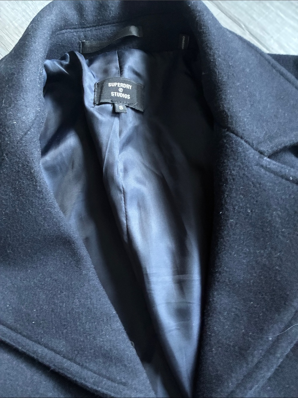 Men's Black Wool Coat
